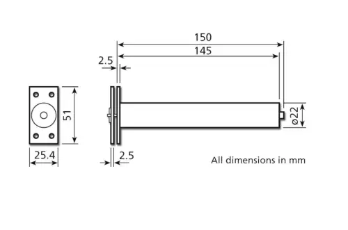 Click Here To Enlarge This Photo Of R2-PB PERKO Polished Brass Concealed Chain Door Closer &lpar;50kg&rpar;