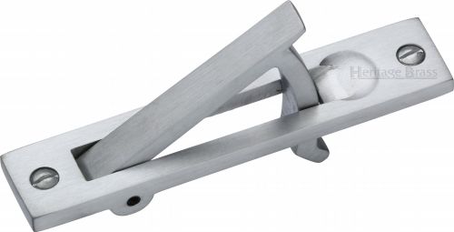 Click Here To Enlarge This Photo Of C1165-SC Heritage Brass Pocket Door Edge Pull Satin Chrome Finish