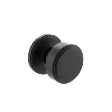 Click Here To Enlarge This Photo Of Atlantic - MH350SMKMBSOLID Millhouse Brass 'Boulton' &lpar;Solid Brass&rpar; Stepped Mortice Knob on Concealed Fix Rose - Matt Black