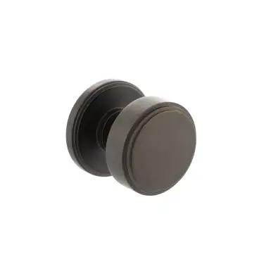 Click Here To Enlarge This Photo Of Atlantic - MH350SMKUDBSOLID Millhouse Brass 'Boulton' &lpar;Solid Brass&rpar; Stepped Mortice Knob on Concealed Fix Rose - Urban Dark Bronze