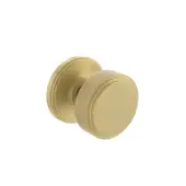 Atlantic - MH450KSMKSBSOLID Millhouse Brass 'Harrison' &lpar;Solid Brass&rpar; Knurled Mortice Knob on Concealed Fix Rose - Satin Brass