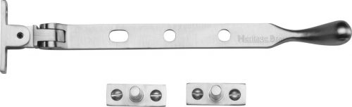Click Here To Enlarge This Photo Of V992 8-SC Heritage Brass Casement Window Stay Ball Design 8" Satin Chrome Finish