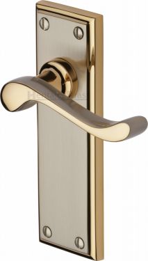 Click Here To Enlarge This Photo Of W3213-JP Heritage Brass Door Handle Lever Latch Edwardian Design Jupiter Finish
