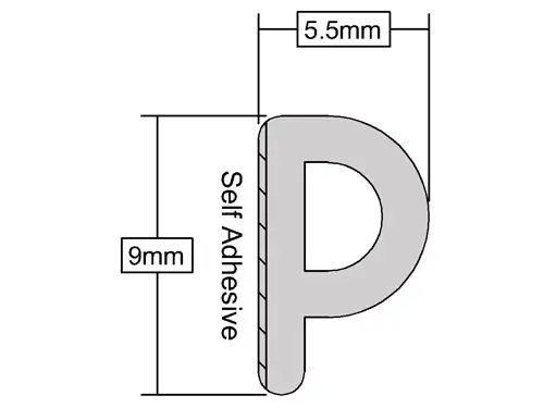 Click Here To Enlarge This Photo Of Stormguard EPDM P Section Weatherstrip 10m Brown &lpar;05SR034010MB&rpar;