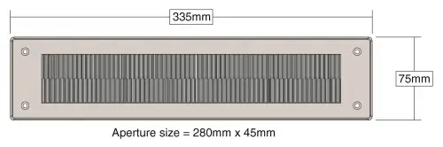 Click Here To Enlarge This Photo Of Stormguard Brush Letterplate &lpar;No Flap&rpar; White &lpar;06SR0150000W&rpar;