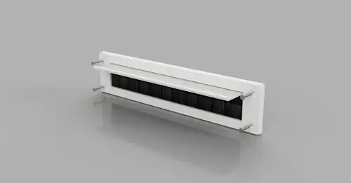 Click Here To Enlarge This Photo Of Stormguard Brush Letterplate &lpar;With Flap&rpar; White &lpar;06SR0160000W&rpar;