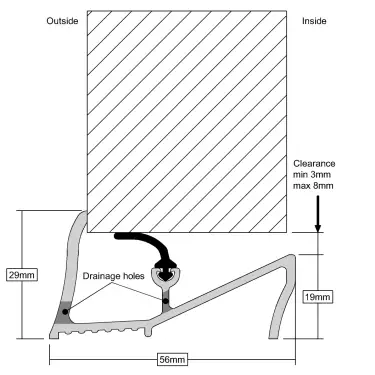 Click Here To Enlarge This Photo Of Stormguard Lowline Rubber Threshold Sill 914mm Gold &lpar;04SR0010914G&rpar;
