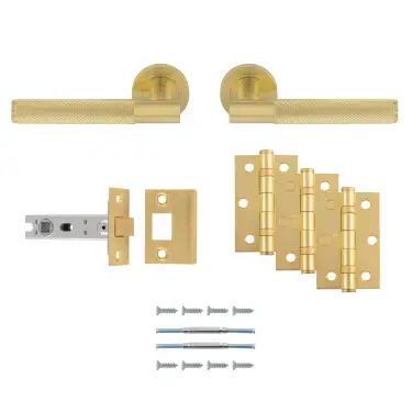 Click Here To Enlarge This Photo Of UDP010SB&sol;INTB - Carlisle Brass 'Lagos' Ultimate Door Pack - Satin Brass