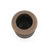 AW992AB - Alexander & Wilks Sliding Door Finger Edge Pull &lpar;Round&rpar;  - Antique Brass