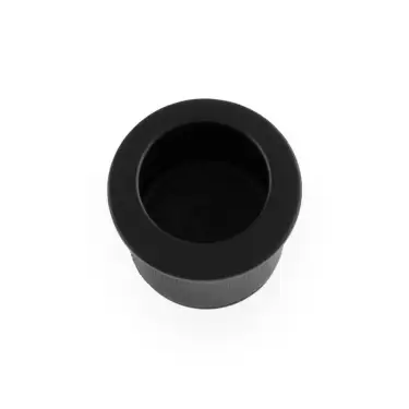 Click Here To Enlarge This Photo Of AW992BL - Alexander & Wilks Sliding Door Finger Edge Pull &lpar;Round&rpar;  - Black