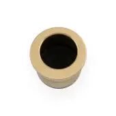 AW992SBPVD - Alexander & Wilks Sliding Door Finger Edge Pull &lpar;Round&rpar;  - Satin Brass