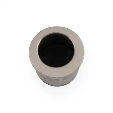 Click Here To Enlarge This Photo Of AW992SN - Alexander & Wilks Sliding Door Finger Edge Pull &lpar;Round&rpar;  - Satin Nickel