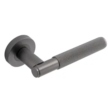 Click Here To Enlarge This Photo Of Eclipse 63236 Dark Bronze Knurled Lever on Round Rose Set &lpar;Insignia Range&rpar;