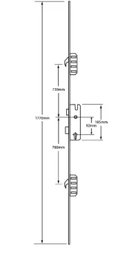 Click Here To Enlarge This Photo Of L34049 - WINKHAUS Cobra Latch & Deadbolt Single Spindle Multipoint Lock - 2 Hook - 45&sol;92 - 20mm Radius Faceplate &lpar;2949501&rpar;