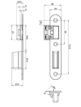 Click Here To Enlarge This Photo Of L33933 - ERA SureFire Hook Keep to suit Timber Doors - Left Hand &lpar;DKSFHKL0044&rpar;