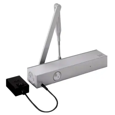 Click Here To Enlarge This Photo Of DORMA TS73EMF EN&period;4 Hold Open Electro-Magnetic Overhead Door Closer c&sol;w Silver Square Cover