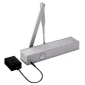 DORMA TS73EMF EN&period;4 Hold Open Electro-Magnetic Overhead Door Closer c&sol;w Silver Square Cover