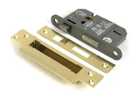 Click Here To Enlarge This Photo Of 51335 From the Anvil Polished Brass 2&period;5" 5 Lever British Standard Sashlock