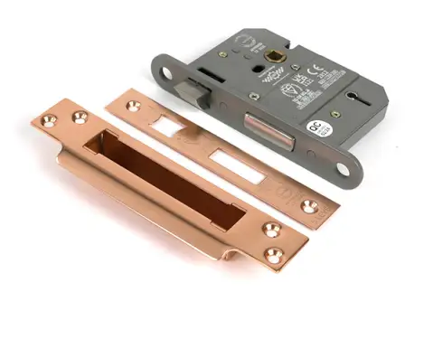 Click Here To Enlarge This Photo Of 51352 From the Anvil Polished Bronze 3" 5 Lever British Standard Sashlock