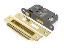 51780 From the Anvil Polished Brass 2&period;5" Heavy Duty Bathroom Mortice Lock