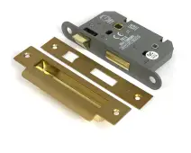 51782 From the Anvil Satin Brass 2&period;5" Heavy Duty Bathroom Mortice Lock