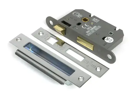 Click Here To Enlarge This Photo Of 51784 From the Anvil Polished Chrome 2&period;5" Heavy Duty Bathroom Mortice Lock