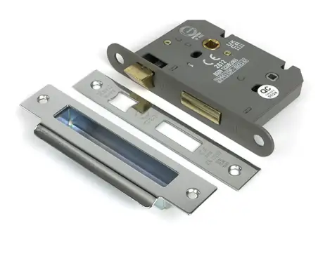 Click Here To Enlarge This Photo Of 51794 From the Anvil Polished Chrome 3" Heavy Duty Bathroom Mortice Lock