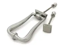 46940 From the Anvil Satin Marine SS &lpar;316&rpar; Slimline Art Deco Door Knocker