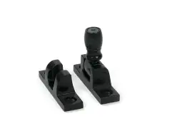 46599 From the Anvil Black Mushroom Brighton Fastener - Narrow &lpar;Square&rpar;