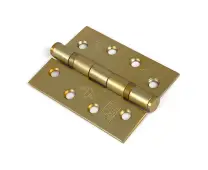51822 From the Anvil Satin Brass 4" Ball Bearing Butt Hinge &lpar;Pair&rpar; ss