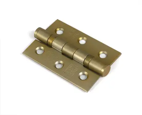 Click Here To Enlarge This Photo Of 51821 From the Anvil Satin Brass 3" Ball Bearing Butt Hinge &lpar;Pair&rpar; ss