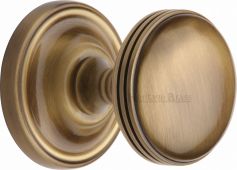 WHI6429-AT Heritage Brass Mortice Knob on Rose Whitehall Design Antique Brass Finish