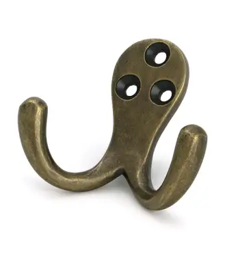 Click Here To Enlarge This Photo Of 51305 From the Anvil Burnished Brass Celtic Double Robe Hook