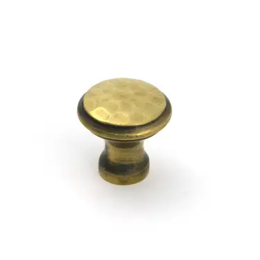 Click Here To Enlarge This Photo Of 51283 From the Anvil Aged Brass Hammered Cabinet Knob - Small