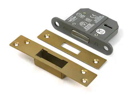 Click Here To Enlarge This Photo Of 51407 From the Anvil Satin Brass 2&period;5" 5 Lever British Standard Deadlock