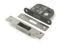 51413 From the Anvil Polished Stainless Steel 2&period;5" 5 Lever British Standard Deadlock
