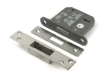 51445 From the Anvil Polished Stainless Steel 3" 5 Lever British Standard Deadlock &lpar;Keyed Alike&rpar;