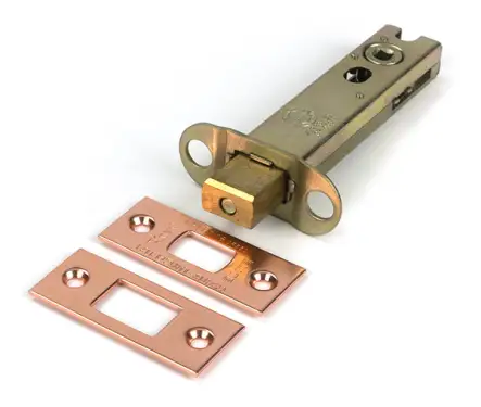 Click Here To Enlarge This Photo Of 51704 From the Anvil Polished Bronze 4" Heavy Duty Tubular Deadbolt