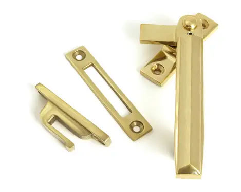 Click Here To Enlarge This Photo Of 51919 From the Anvil Polished Brass Locking Art Deco Fastener - RH