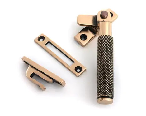 Click Here To Enlarge This Photo Of 52124 From the Anvil Polished Bronze Locking Brompton Fastener &ndash; RH