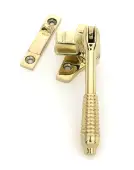 51996 From the Anvil Polished Brass Night-Vent Locking Reeded Fastener &lpar;Steel Window&rpar;