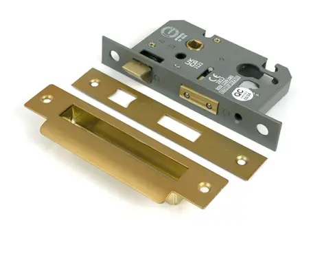 Click Here To Enlarge This Photo Of 51377 From the Anvil Satin Brass 2&period;5" Euro Profile Sashlock