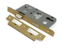 51802 From the Anvil Satin Brass Euro Din Sashlock - 60mm Backset&sol;72mm Centres