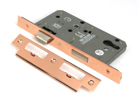 Click Here To Enlarge This Photo Of 51807 From the Anvil Polished Bronze Euro Din Sashlock - 60mm Backset&sol;72mm Centres