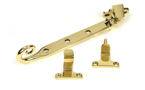 Click Here To Enlarge This Photo Of 52034 From the Anvil Polished Brass 8" Monkeytail Casement Stay &lpar;Steel Window&rpar;