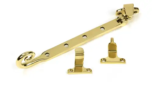 Click Here To Enlarge This Photo Of 52038 From the Anvil Polished Brass 10" Monkeytail Casement Stay &lpar;Steel Window&rpar;