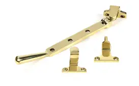 52026 From the Anvil Polished Brass 8" Newbury Casement Stay &lpar;Steel Window&rpar;