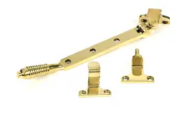 52018 From the Anvil Polished Brass 8" Reeded Casement Stay &lpar;Steel Window&rpar;