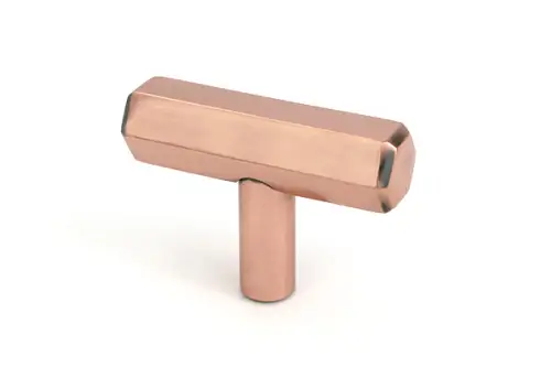 Click Here To Enlarge This Photo Of 51877 From the Anvil Polished Bronze Kahlo T-Bar Knob - 50mm