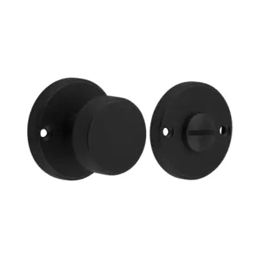 Click Here To Enlarge This Photo Of BUR180MB Frelan Hardware Burlington Westbourne Knurled Turn & Release Matt Black